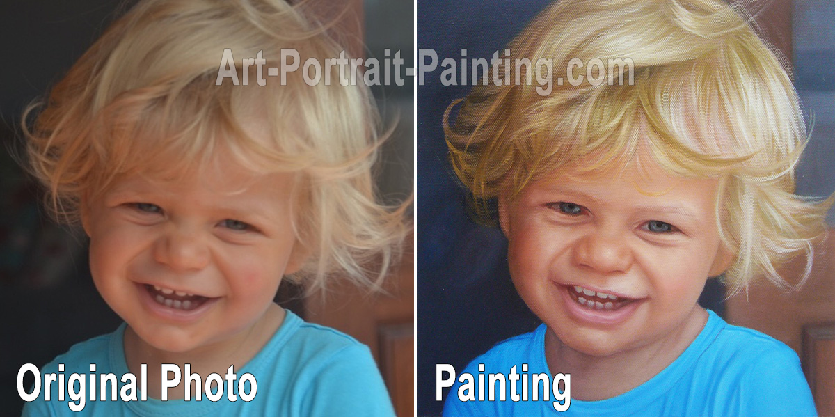 Portrait Painting : Baby / Child