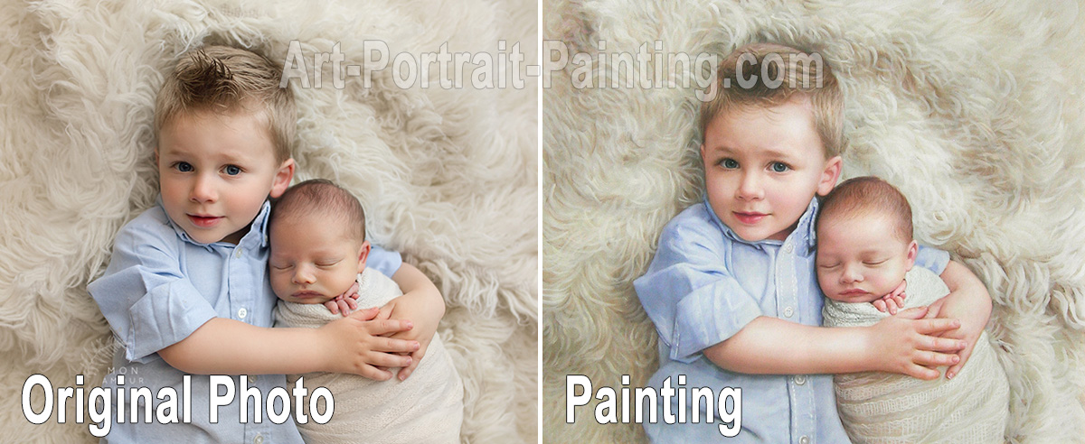 Portrait Painting : Baby / Child