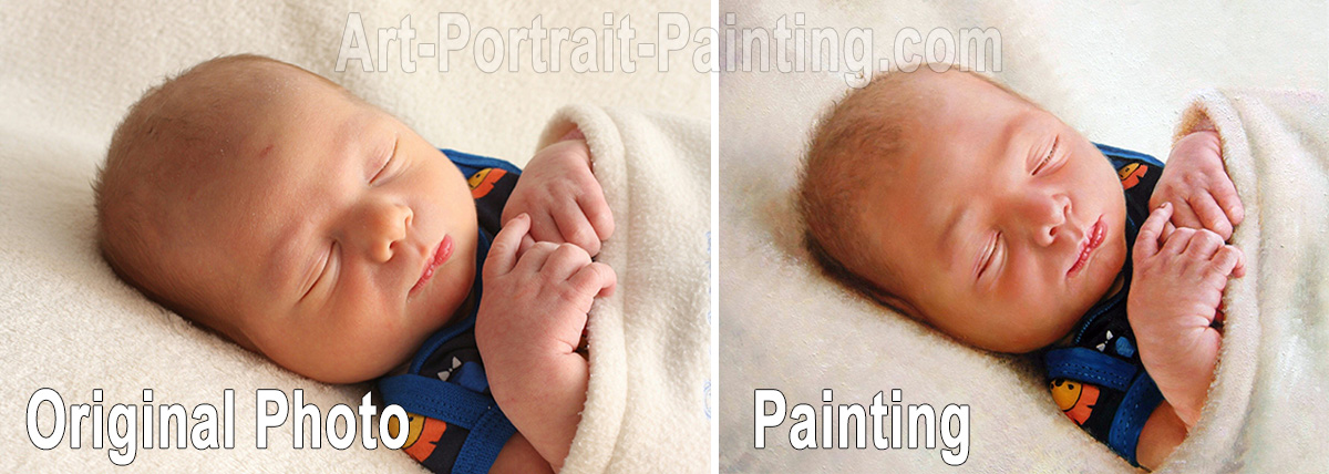 Portrait Painting : Baby / Child