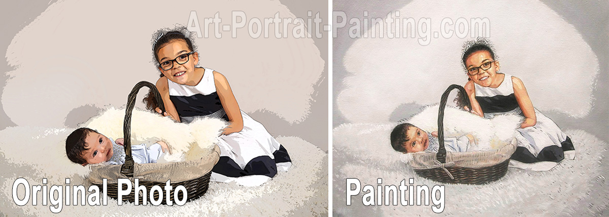 Portrait Painting : Baby / Child