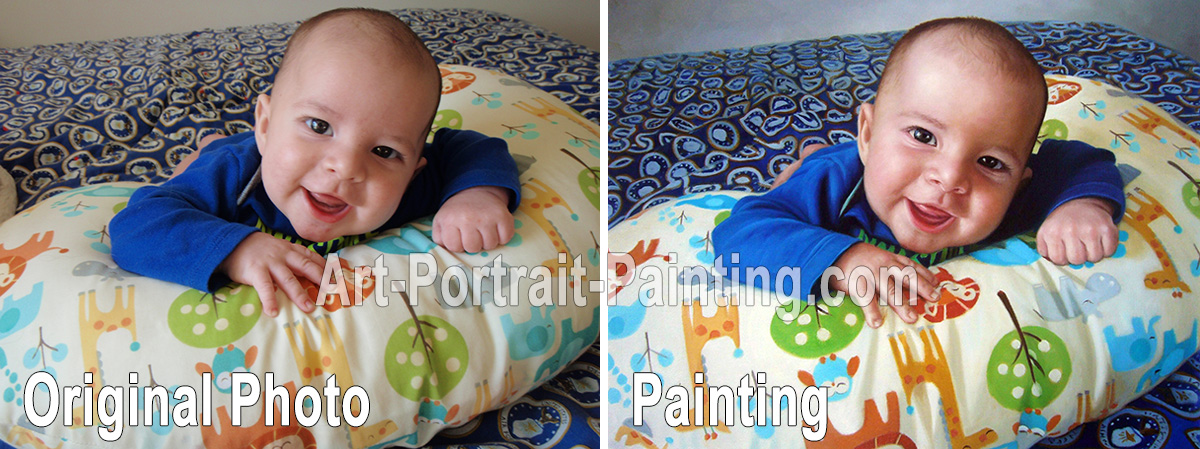 Portrait Painting : Baby / Child