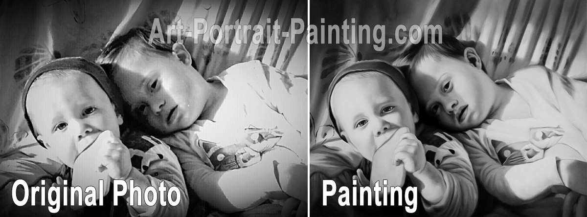 Portrait Painting : Baby / Child