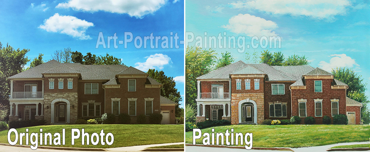 Custom building painting : House