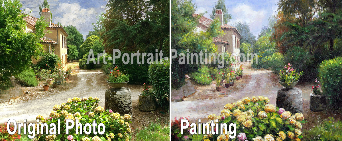 Custom landscape painting