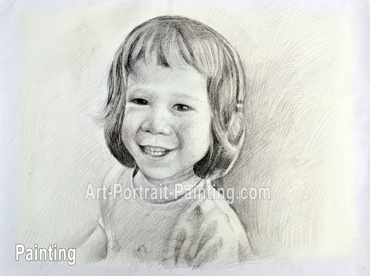 Custom Portrait painting By Pencil